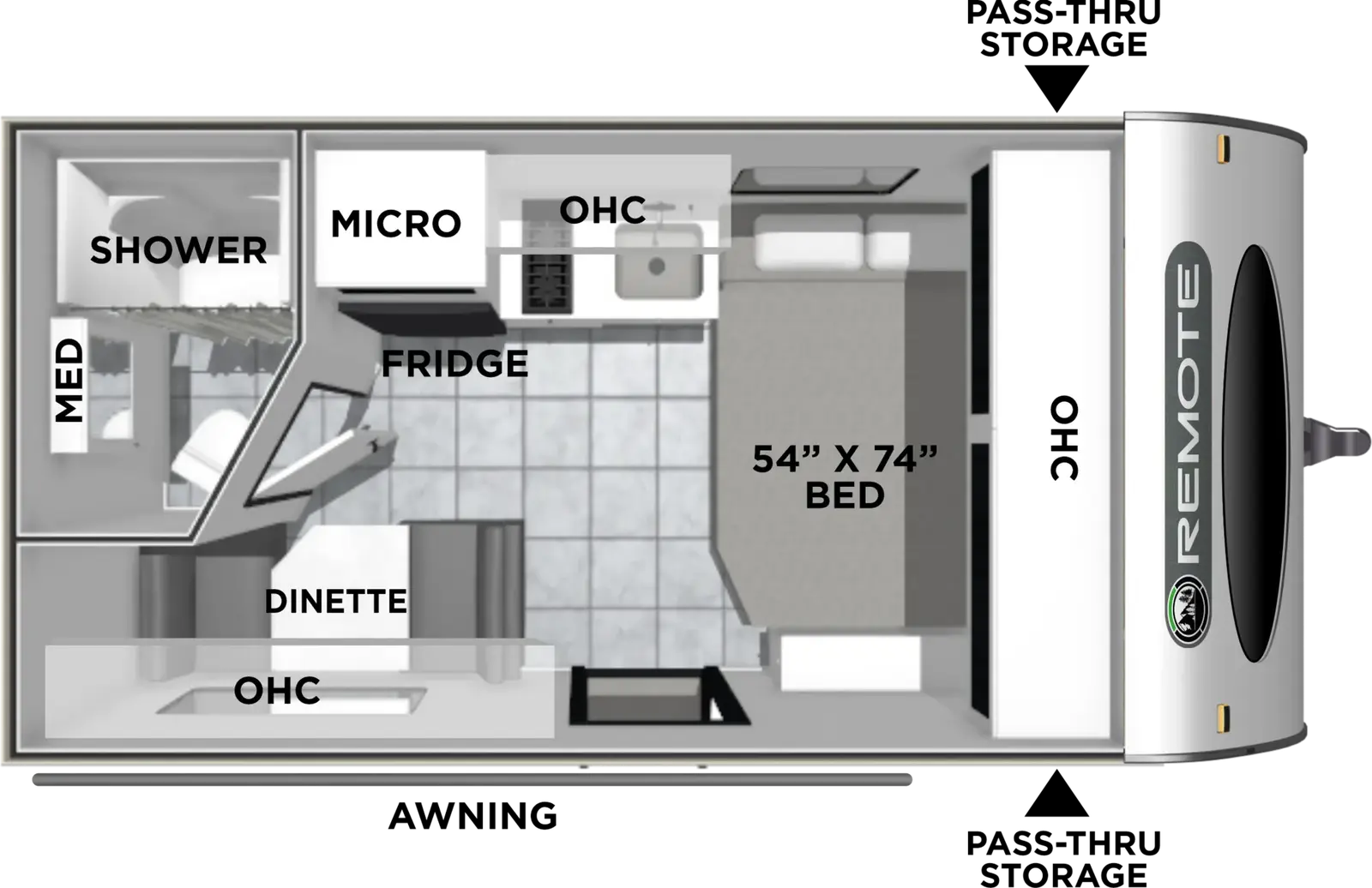 Plan de plancher Coachmen Remote 12.1R 2027