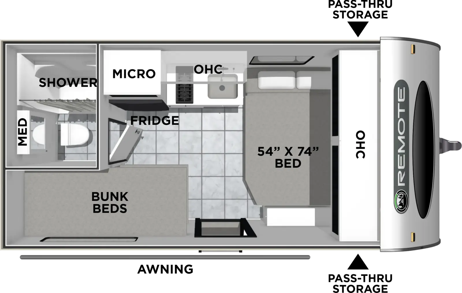 Plan de plancher Coachmen Remote 12.2R 2027