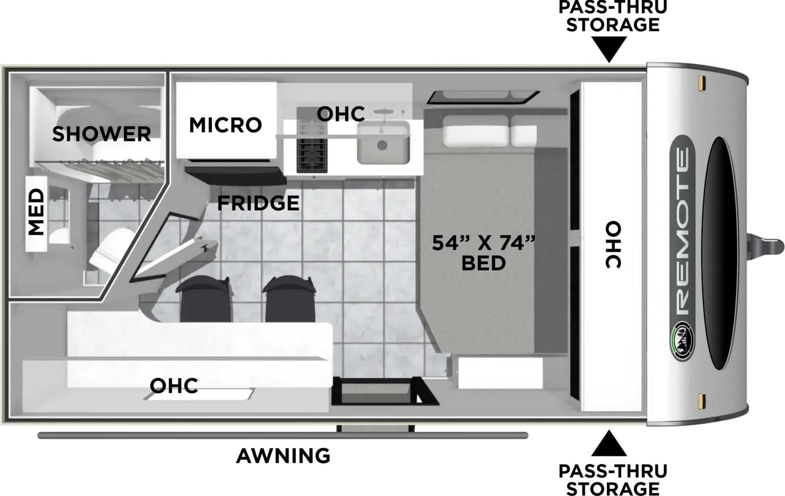 Plan de plancher Coachmen Remote 12R 2027