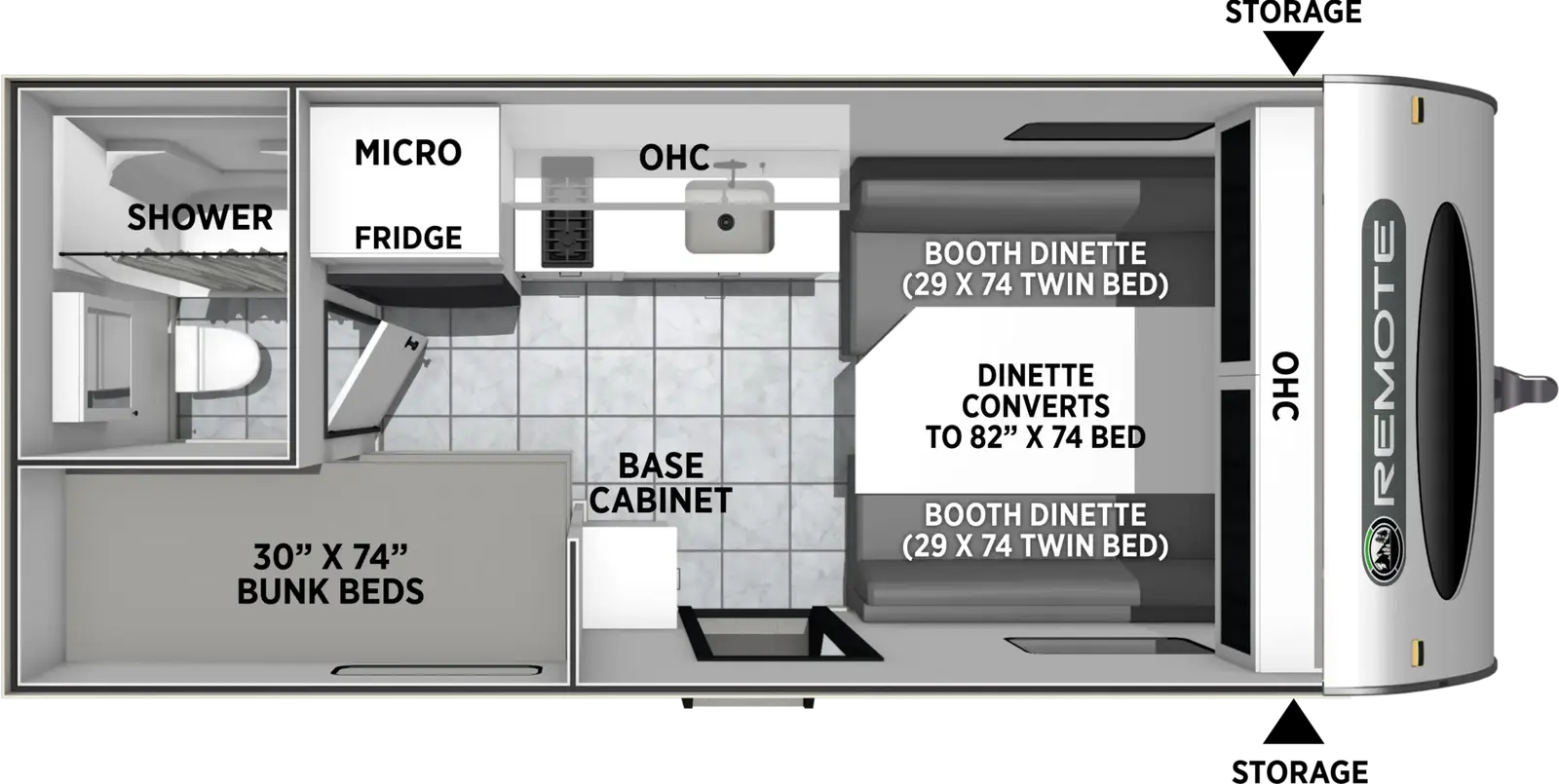 Plan de plancher Coachmen Remote 16.2R 2027