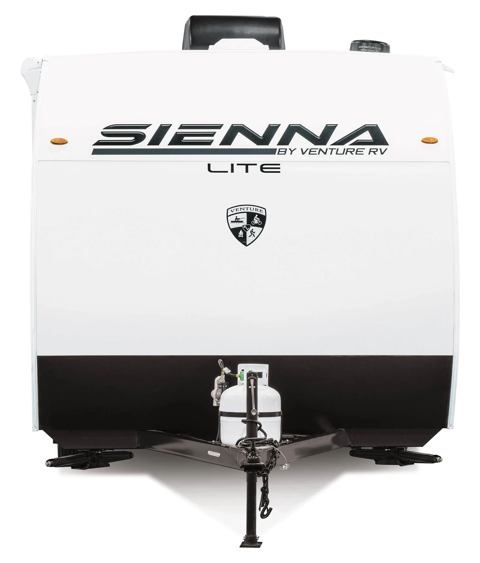 2026 Venture RV Sienna Lite SA130VRD Travel Trailer Exterior Front Profile — illustration du fabricant, millésime indiqué sur la photo