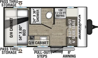 Plan de plancher Venture RV Sienna Lite SA140VFD 2027