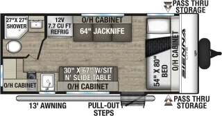 Plan de plancher Venture RV Sienna Lite SA170VRK 2027