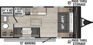 Plan de plancher KZ Sportsmen Classic 170MB 2027