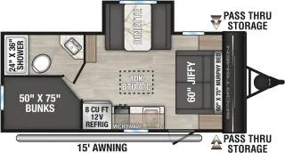 Plan de plancher KZ Sportsmen Classic 171BH 2027