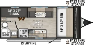 Plan de plancher KZ Sportsmen Classic 180BH 2027