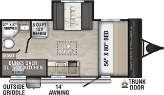 Plan de plancher KZ Sportsmen Classic 191BHK 2027