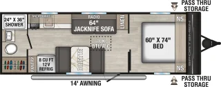 Plan de plancher KZ Sportsmen Classic 230RB 2027