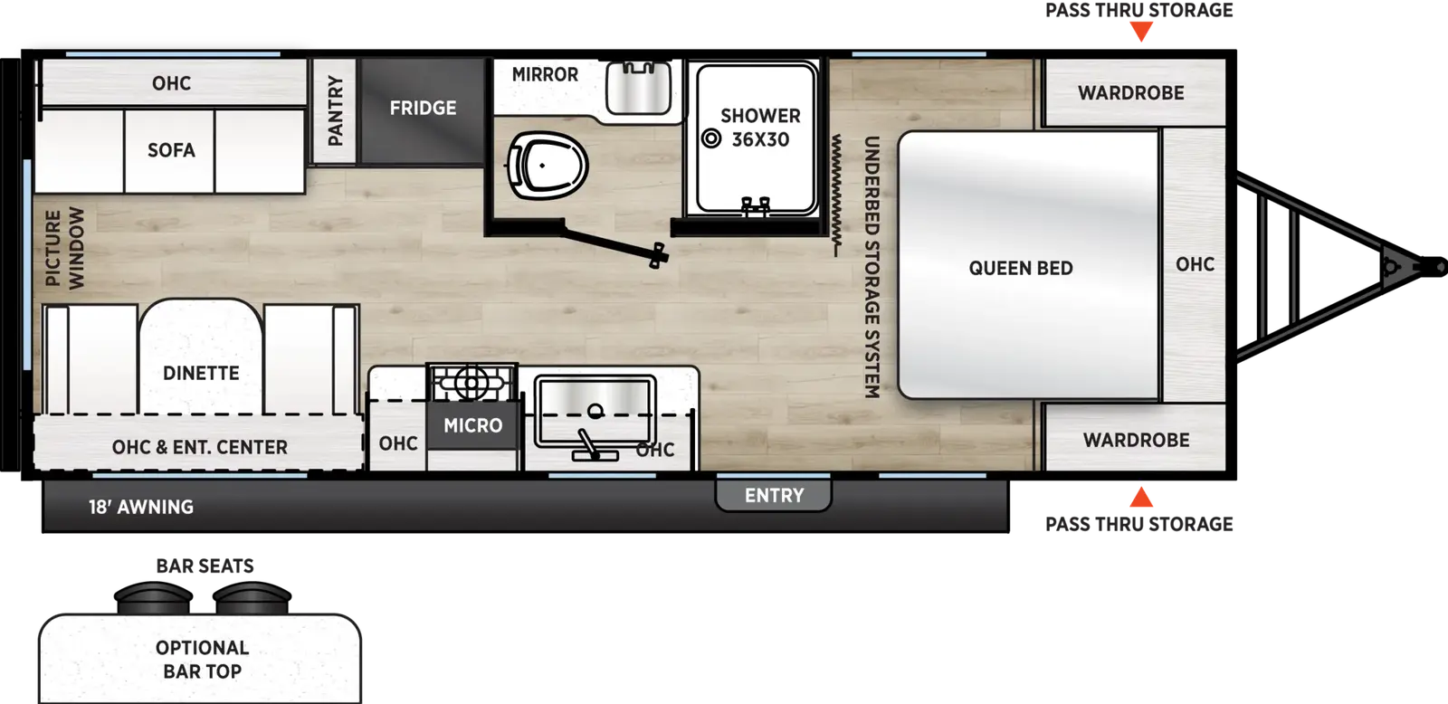 Plan de plancher officiel Forest River Viking 242MK 2027