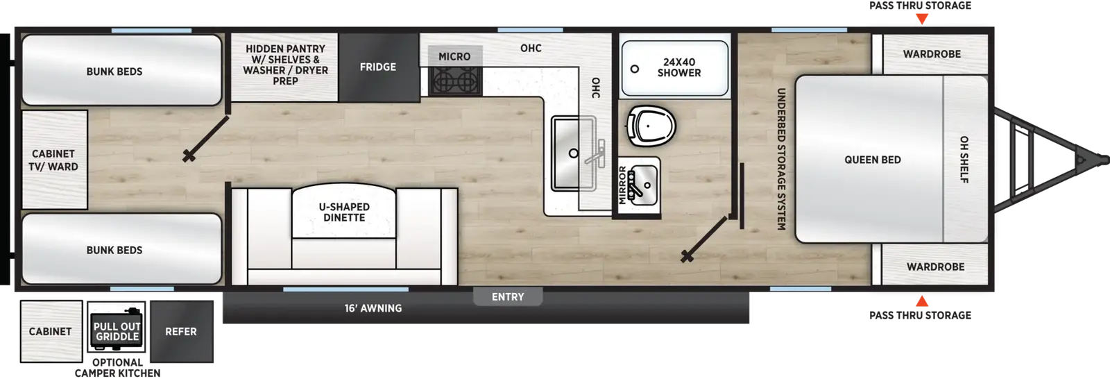 Plan de plancher officiel Forest River Viking 25QBH 2027
