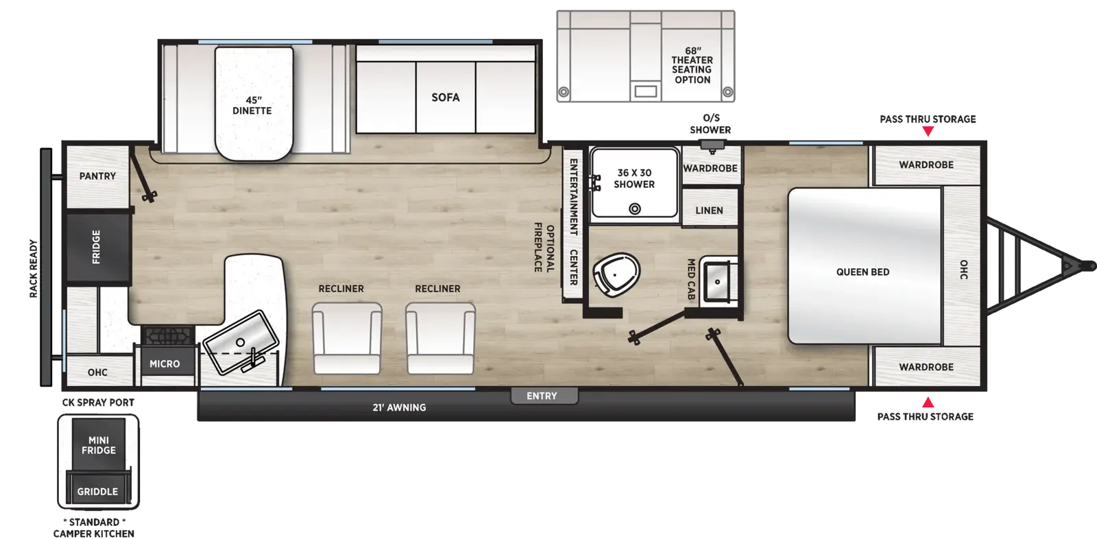 Plan de plancher officiel Forest River Viking 28RKS 2027
