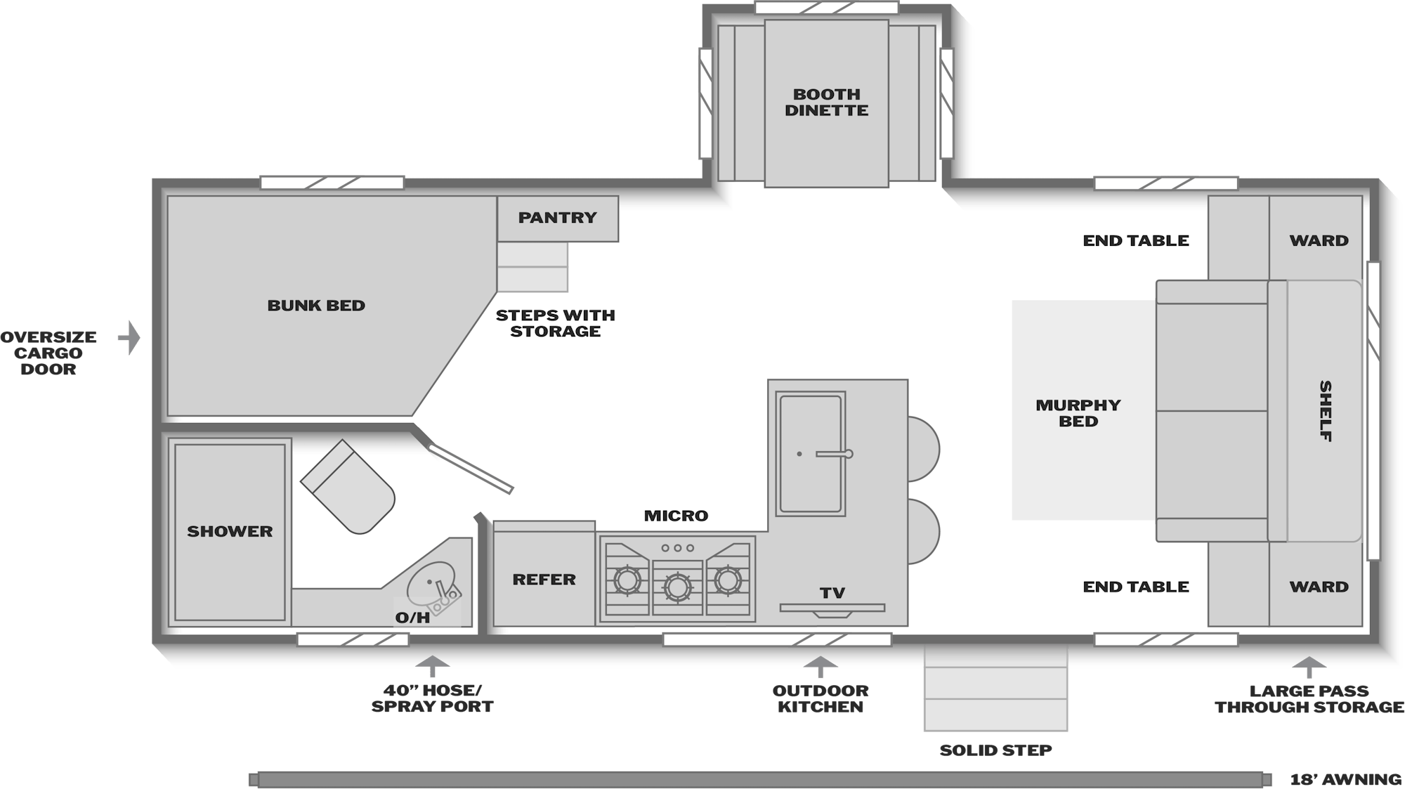 Plan de plancher Keystone Walkabout 221FROST 2027
